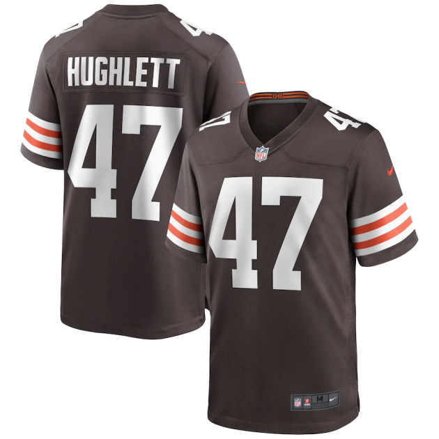 mens nike charley hughlett brown cleveland browns game jersey